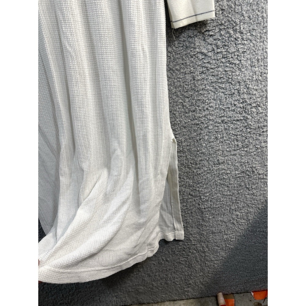 DKNY Womens L White Waffle‎ Knit Hooded Sleep Shirt Lounge Dress - Picture 11 of 11